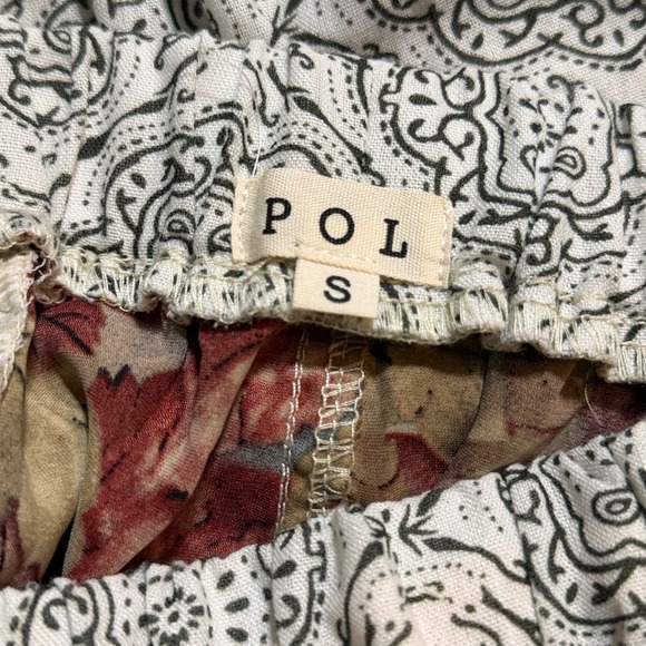 POL Patchwork Boho Bloom Print Harem Pants Lightweight Drawstring Size S - Picture 4 of 4